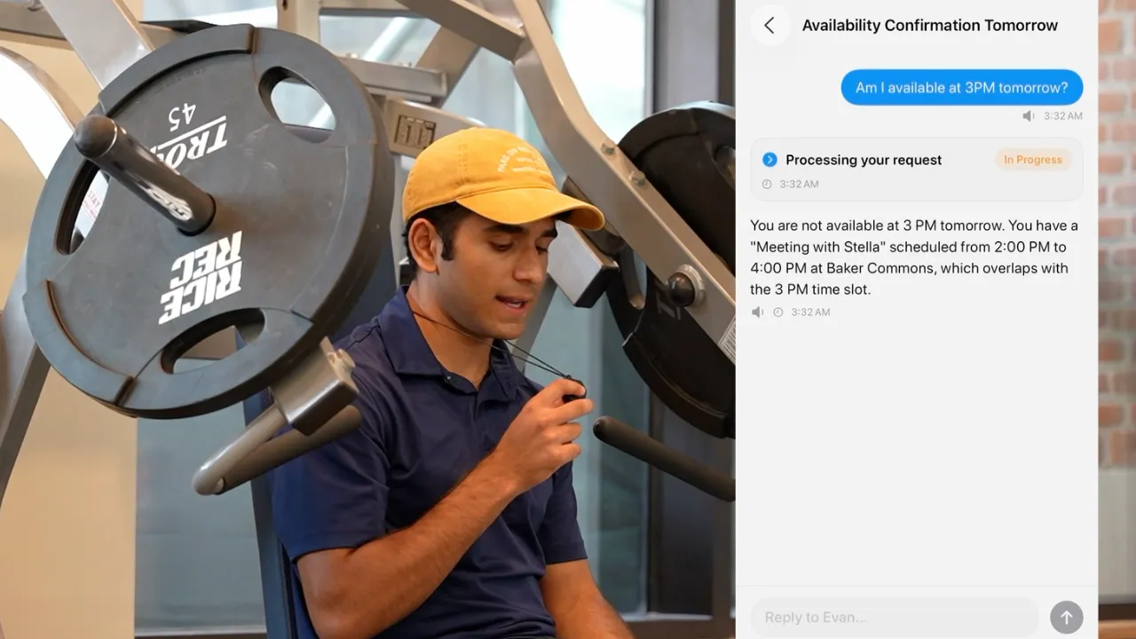Evan checking calendars and writing emails autonomously