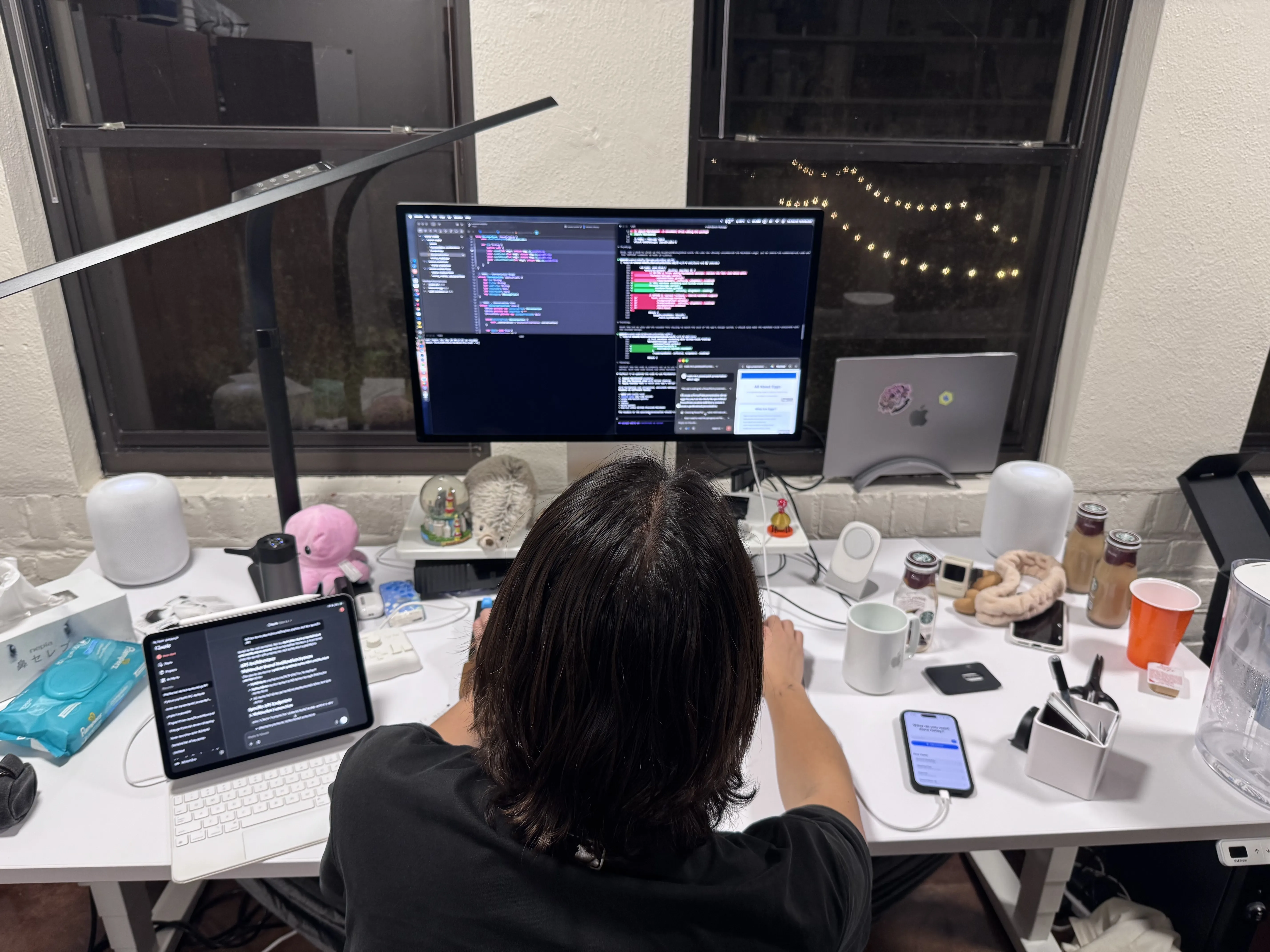 Michel with his monitor setup